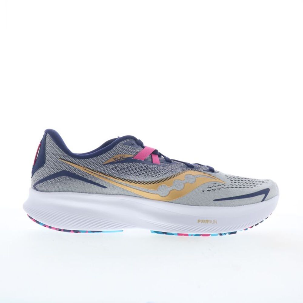Saucony Mens Ride 15 Gray Shoes (NWT)